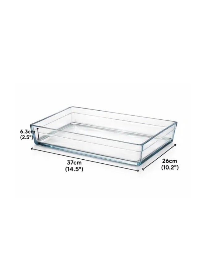 Borcam Rectangular Glass Oven Tray 36×26 cm (4350ml) – Heat Resistant Baking Dish, Made in Turkey - Image 2