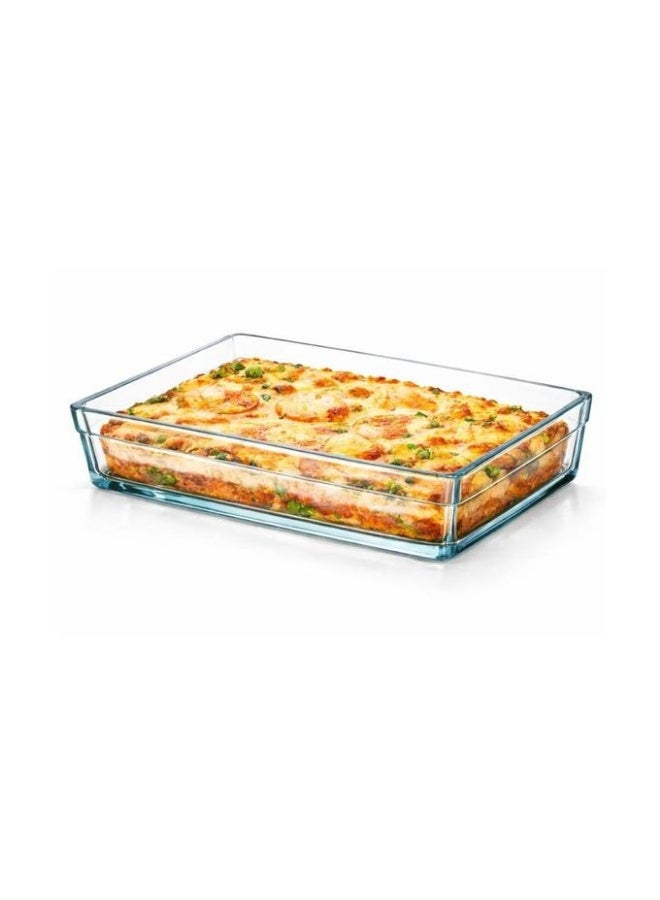 Borcam Rectangular Glass Oven Tray 36×26 cm (4350ml) – Heat Resistant Baking Dish, Made in Turkey - Image 1