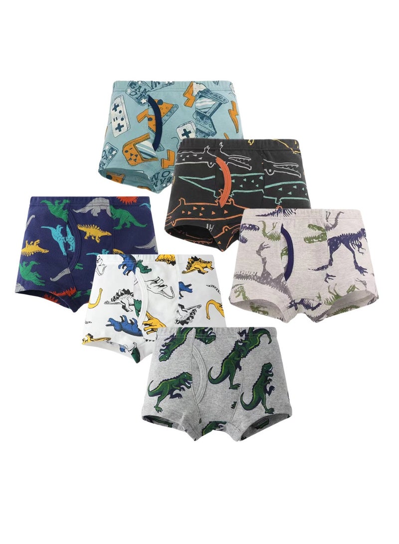 6 Pieces Boys Boxer Briefs Shorts Toddler Kids Cotton Underwear  - Image 1