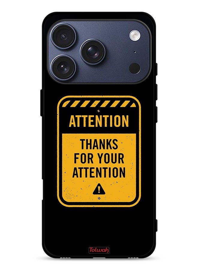 Tolwak Apple iPhone 17 Pro Protective Case Cover Thanks For Attention - Image 1