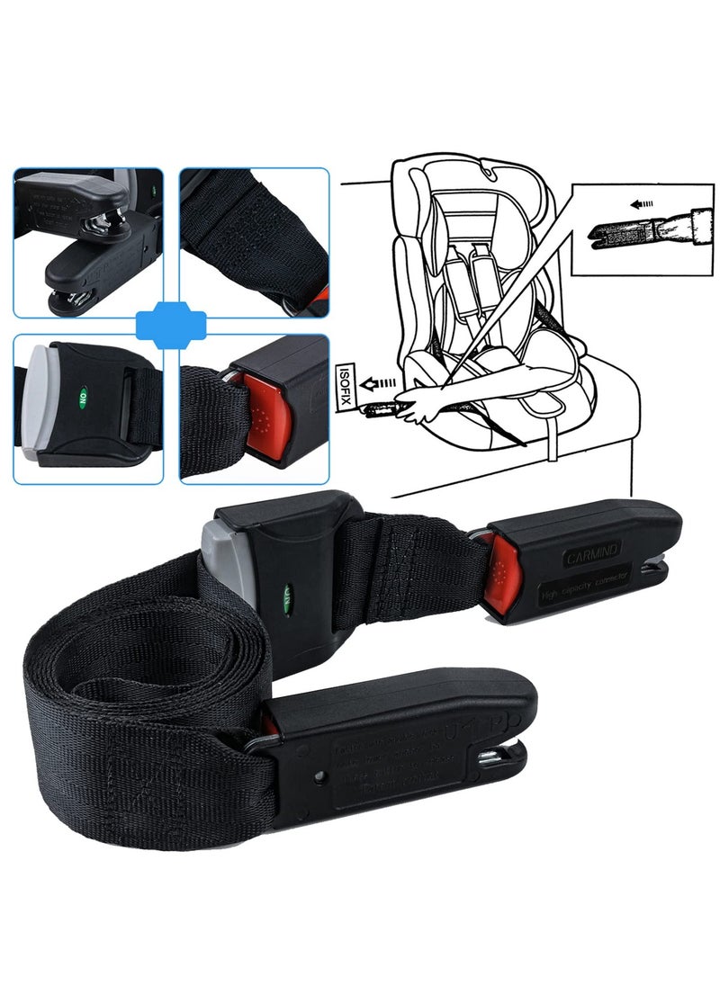 XiuWoo ISOFIX Car Seat Strap Adjustable Retractable Versatile Fixing Strap Seats Belt, Compatible with General ISOFIX Baby Seat Car, Fixing Straps with Latch Interface, withstand 15000N Tension  - Image 1