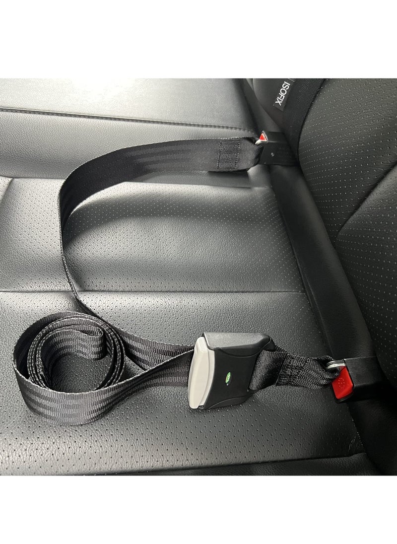 ISOFIX Car Seat Strap Adjustable Retractable Versatile Fixing Strap Seats Belt, Compatible with General ISOFIX Baby Seat Car, Fixing Straps with Latch Interface, withstand 15000N Tension