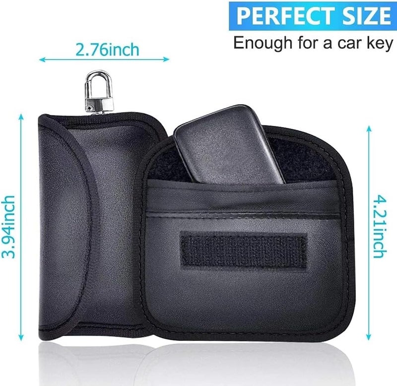 Car Key Signal Blocker Pouch Case 2 PACK Mini Bag for Keys Keyless Entry Guard Blocking - Image 2