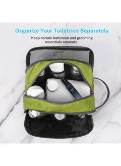 Gonex Travel Toiletry Bag Nylon, Dopp Kit Shaving Bag Toiletry Organizer Green  - Image 4