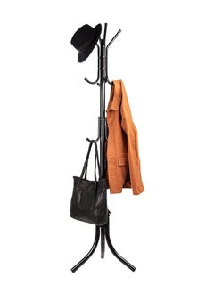 Arabest Standing Metal Coat Rack Hat Hanger 11 Hook for Jacket, Purse, Scarf Rack, Umbrella Tree Stand, Black  - Image 1