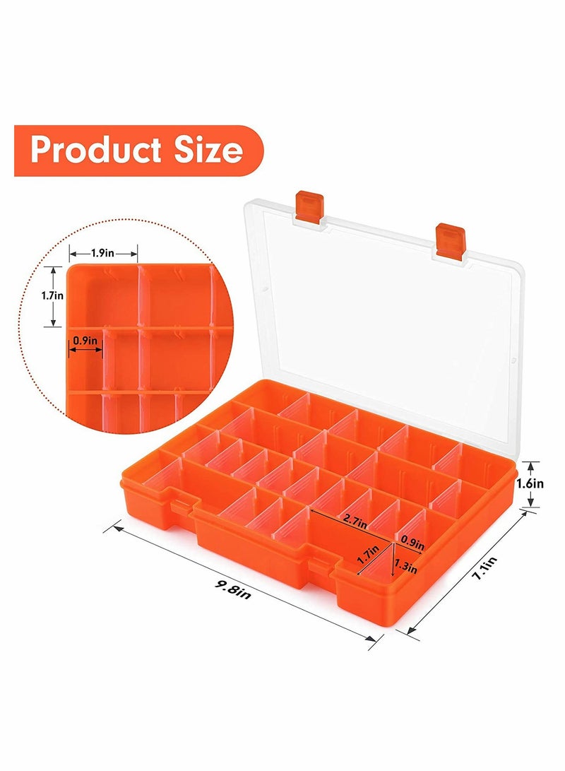Excefore Plastic Compartment Container, Bead Storage Organizer Box Case with Adjustable Removable Dividers for Jewelry Craft Tackles Tools, 36 Compartments Storage Box (1PCS) - Image 2