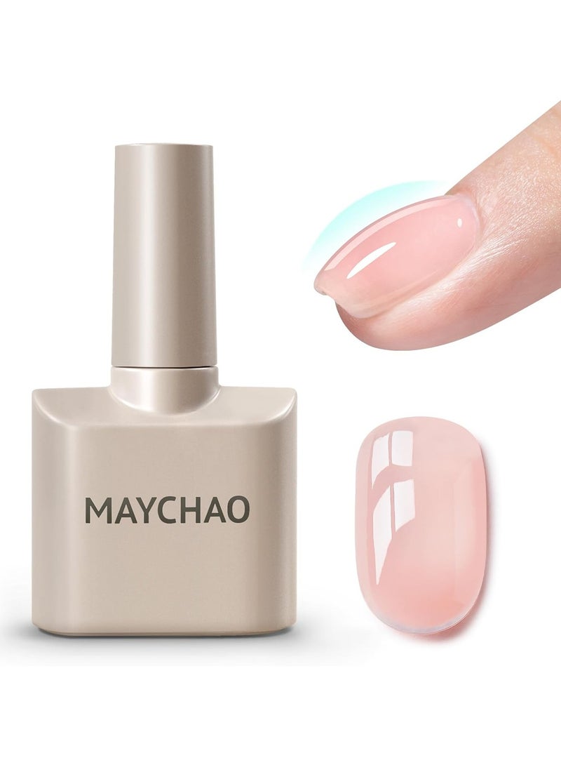 جل بناء أظافر وردي شفاف 7 في 1 15 مل جل بناء أساسي مقوي للأظافر جل بناء أظافر LED بالأشعة فوق البنفسجية في زجاجة لإصلاح الأظافر جل قوي لتقوية الأظافر جل بناء لتمديد الأظافر - Image 1