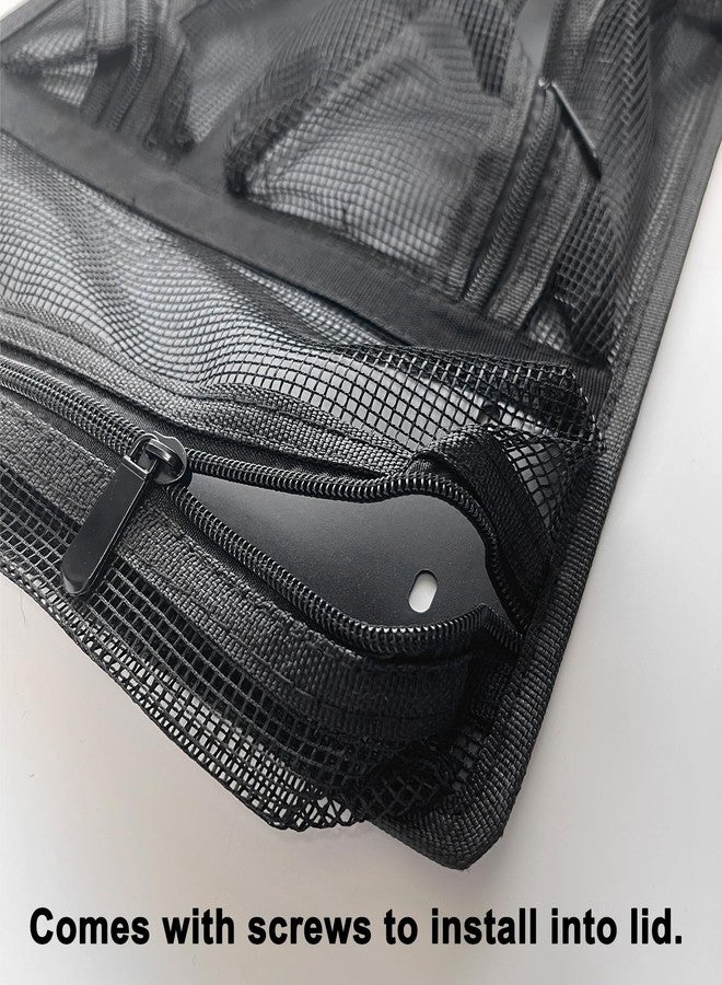 LAFENLIN Lid Organizer for Pelican 1510 Case, 5 Mesh Pockets Storage Organizer, Fits Camera Cases, Diving Dry Boxes, Hard Cases & Toolboxes - Includes Screws & Velcro Straps, Durable, Thickening Mesh - Image 4