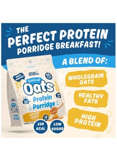 Applied Nutrition Critical Oats Advanced Protein Porridge  Whey Protein Powder Blend with Wholegrain Oats Golden Syrup 600 gm  - Image 1