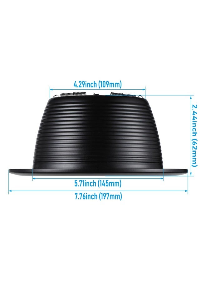 TORCHSTAR 12-Pack 6 Inch Recessed Light Black Baffle Trim with Detachable Ring, Full Metal, Ceiling Can Light Trim for 6 Inch Cans, Fit Halo/Juno Remodel Housing - Image 2