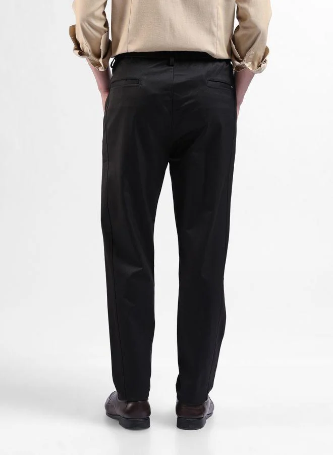 شركة المرآب الهندية Men Relaxed Fit Solid Cross Pocket Mid-Rise Trousers