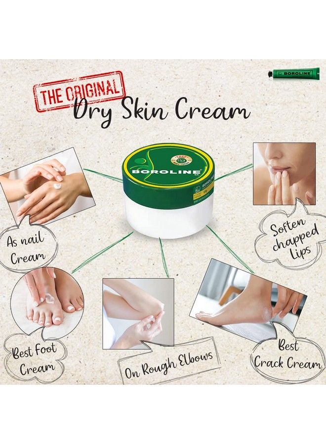 BOROLINE Antiseptic Ayurvedic Cream 100 Gm X 4 Plus Free Bo Body Lotion Trial Pack 20Ml X 4 ; Softens Chapped Lips Repair Cracked Heels Smoothens Rough Hands Overnight (Pack Of 8) - Image 3