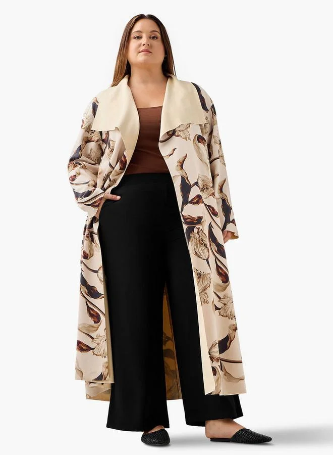 Ulla Popken Ulla Popken Trench Coat with Lapel