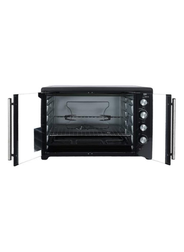 Generic Electric Oven with Rotisserie, Convection, 60L Capacity, 2200W - Stainless Steel Heating Elements, 60-Minute Timer, Heat-Resistant Tempered Glass Window, Indoor Cooking Lamp| Golden  - Image 4