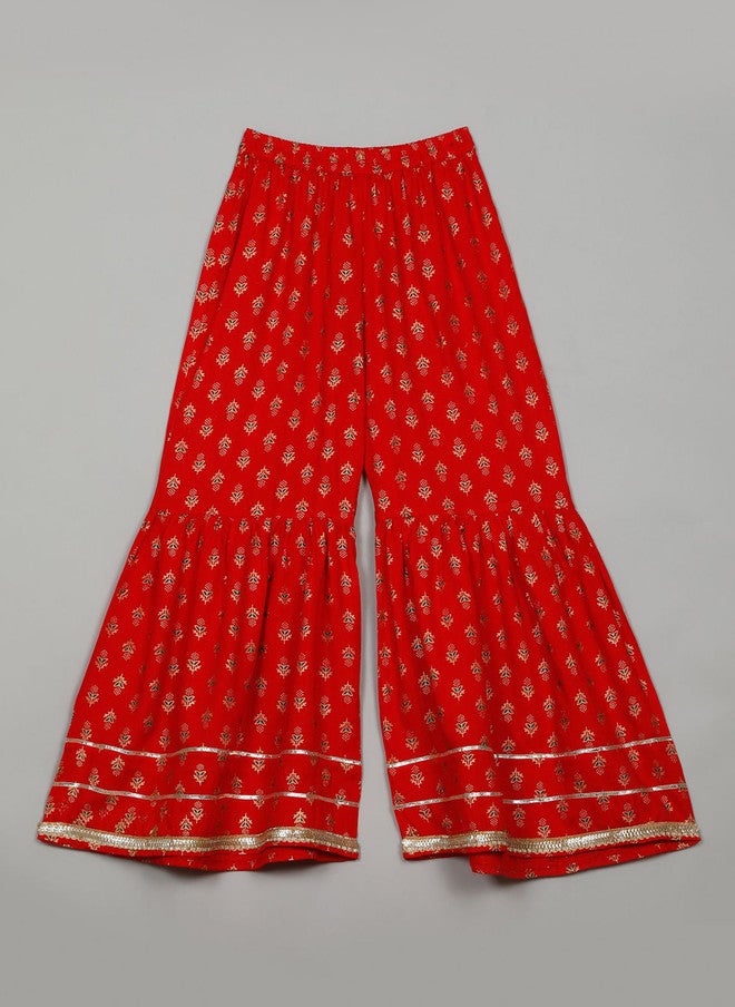 Saka Designs Floral Printed Kurta and Sharara Set for Girls - Image 5