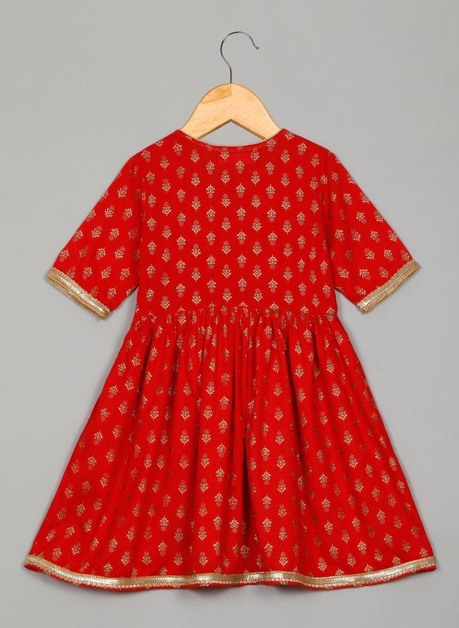 Saka Designs Floral Printed Kurta and Sharara Set for Girls - Image 5