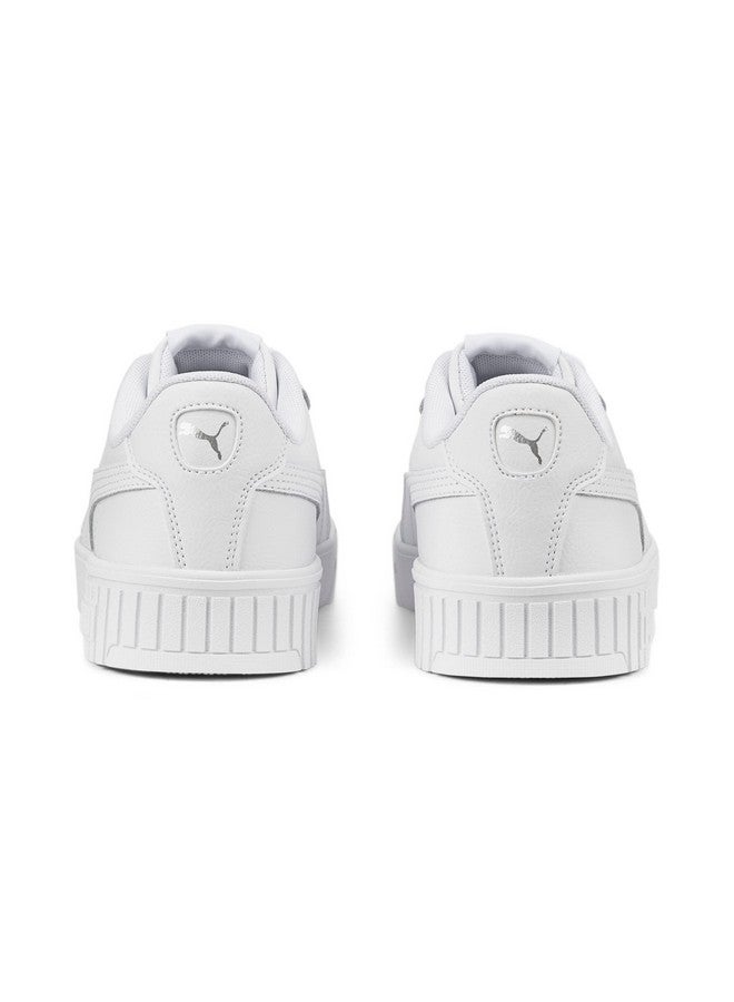 Puma Womens Carina 2.0 White-White-Silver Sneaker - 4 UK (38584902) - Image 3