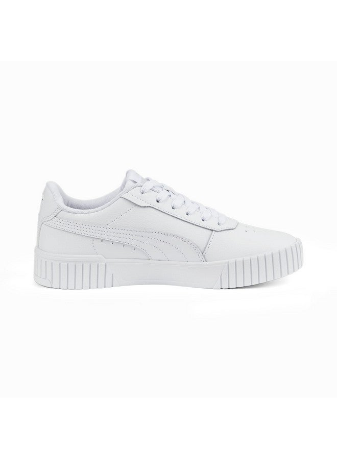 Puma Womens Carina 2.0 White-White-Silver Sneaker - 4 UK (38584902) - Image 5
