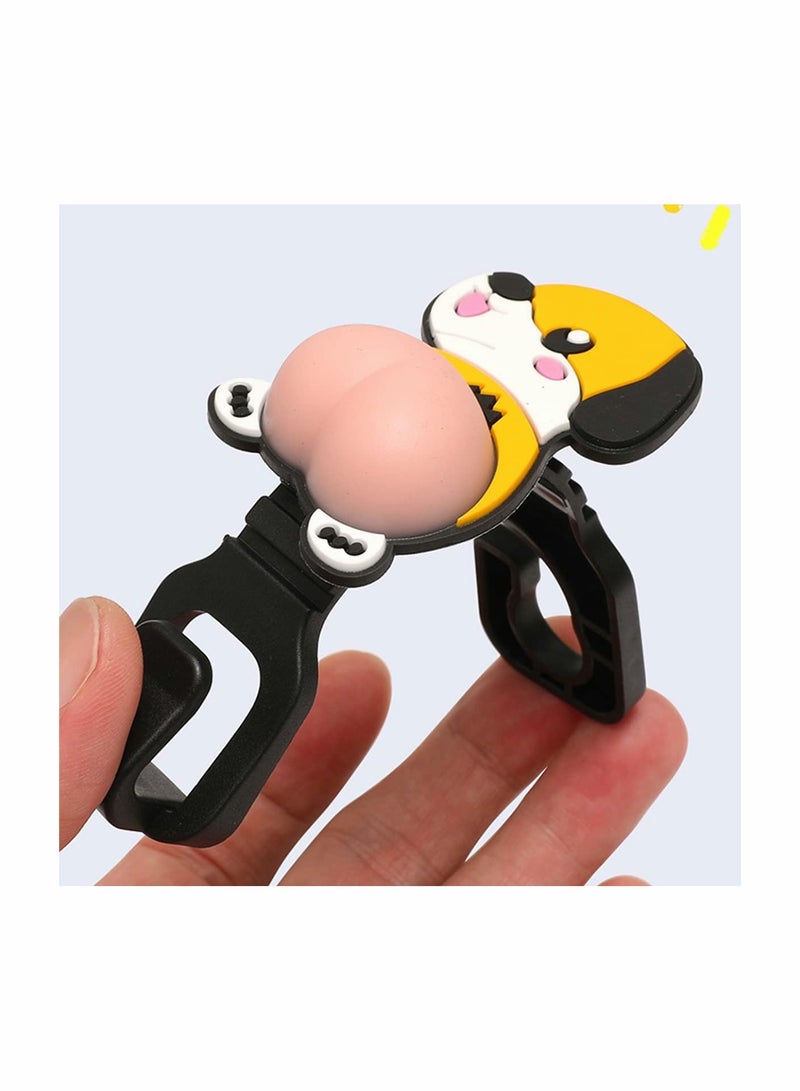 KASTWAVE 4 Pcs Car Storage Hooks Universal Handback Holders, Silicone Car Seat Hanger Clips, Cartoon Back Seat Headrest Hooks Car Organiser - Car Gadgets - Image 5