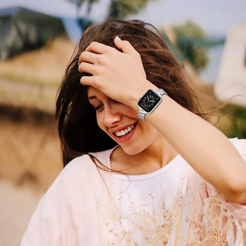 Thin Metal Replacement Band 44 45 46 49mm for Apple Watch Ultra SE Series 1 2 3 4 5 6 7 8 9 10 Men Women - Image 5