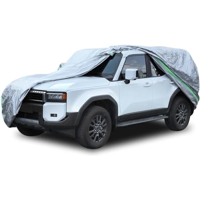 rayihni Compatible with Toyota Land Cruiser 250 Prado 2024 Car Cover Waterproof All Weather Outdoor Full Car Cover, Sun Hail UV Snow Dust Protection, Car Full Exterior Protection Cover - Image 2