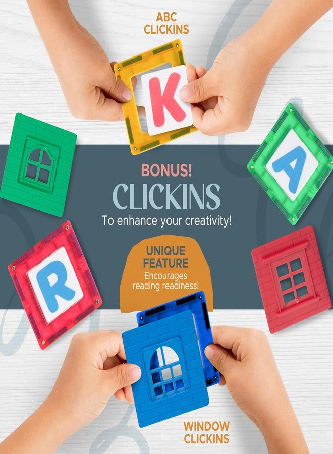 Playmags 150-Piece Magnetic Tiles Building Set - 3D Magnet Building Blocks, Creative Imagination, Inspirational, Educational STEM Toys for Kids with 1 Car - Image 3