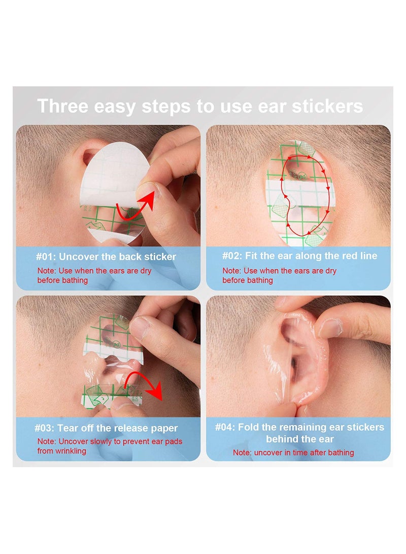 60PCS Ear Covers Waterproof Baby Shower Swimming Ear Stickers Newborn Ear Plugs Ear Protectors - Image 3