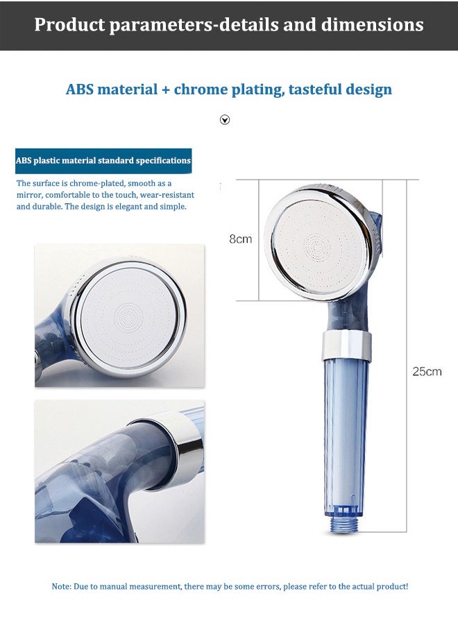High pressure handheld shower head, water saving filter shower head, 3 modes, with 3 PP cotton filters and filter stones - pzsku/Z62A129D3430F78286548Z/45/_/1730357068/a37b7358-c943-4883-bbce-dd5761bece80
