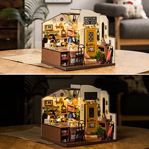 Rolife DIY Miniature Cozy Kitchen House Kit for Adults to Build, Tiny House Making Kit with Furnitures, Halloween/Christmas Decorations/Gifts for Family and Friends (Cozy Kitchen) - Image 4