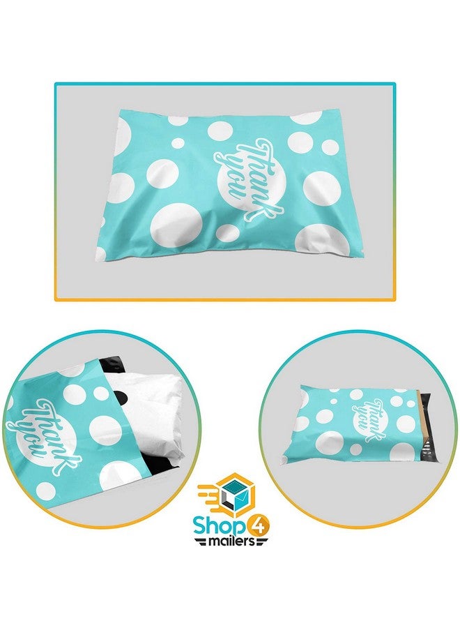 Shop4Mailers 10 X 13 Teal And White Polka Dot Thank You Poly Bag Mailer Envelopes 2 Mil (100 Pack Teal) - Image 5