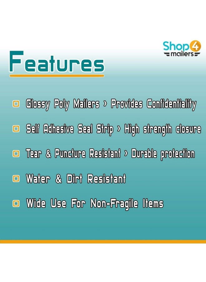 Shop4Mailers 10 X 13 Teal And White Polka Dot Thank You Poly Bag Mailer Envelopes 2 Mil (100 Pack Teal) - Image 3