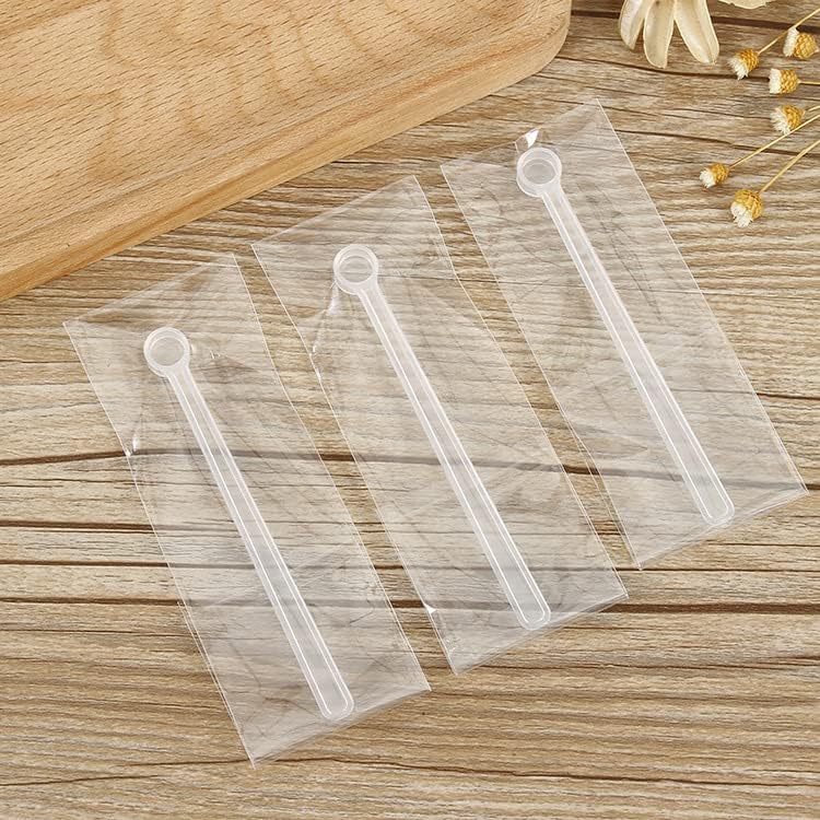 lasenersm 30 Pieces 250 Milligram Mini Measuring Spoons Micro 1/20 Teaspoon Micro Scoops Mini Scoops Measuring Spoons Tiny Scoops for Measuring Cosmetics Powders Seasoning, Translucent - Image 2