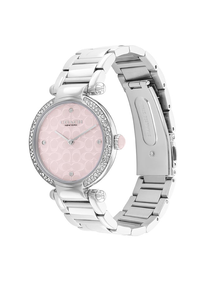COACH ساعة يد نسائية من الستانلس ستيل بعقارب دائرية الشكل 14504182 - 34 ملم - Image 2