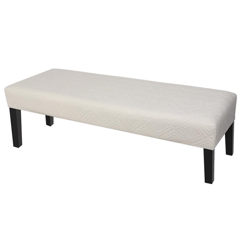 SearchI SearchI Dining Bench Cover  Stretch Washable Upholstered Bench Slipcover  Jacquard Bench Seat Protector  Rectangle Bench Covers for Dining Room  Bedroom  Living Room  Kitchen - Image 1