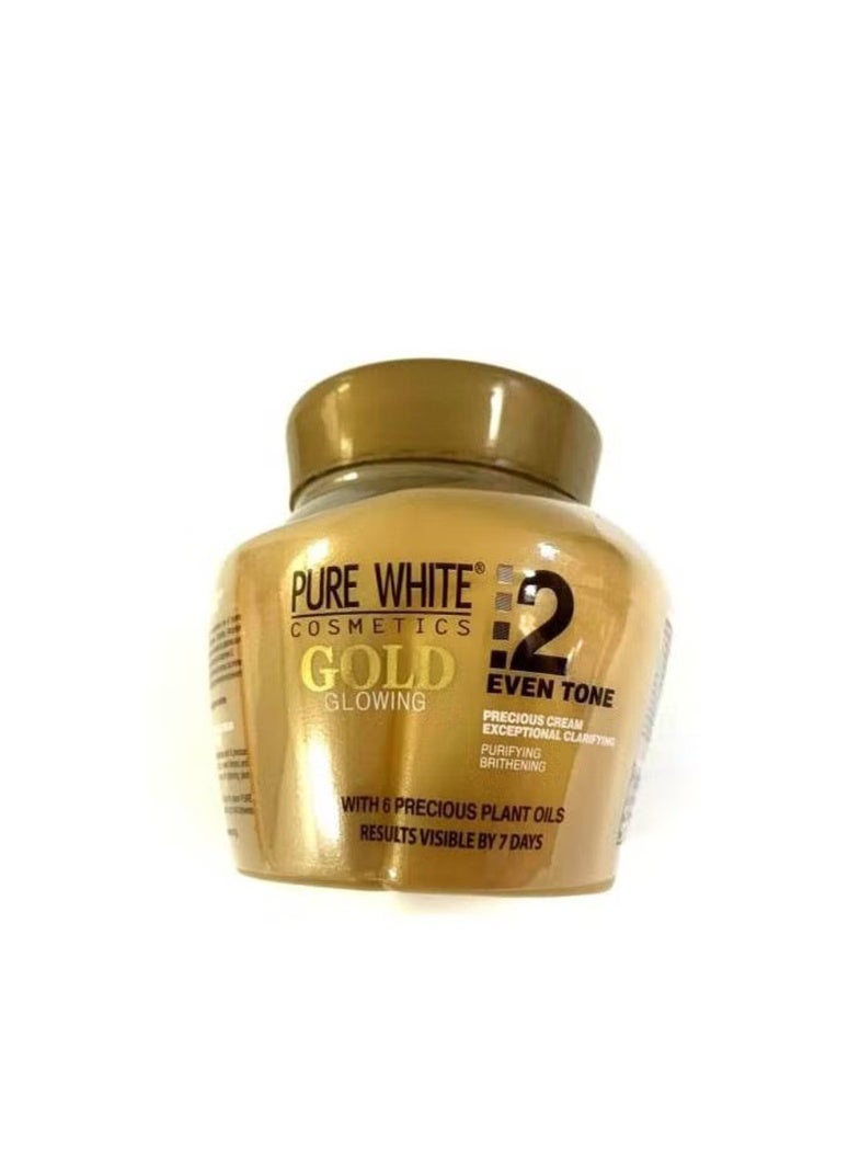 Pure White Cosmetics Gold Glowing 2 Dark Spots Corrector Cream 150ml - Image 2