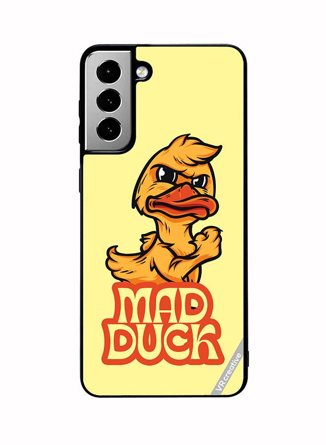 VR CREATIVE Protective Case Cover For Samsung Galaxy S21 FE 5G Mad Duck Design Multicolour - Image 1
