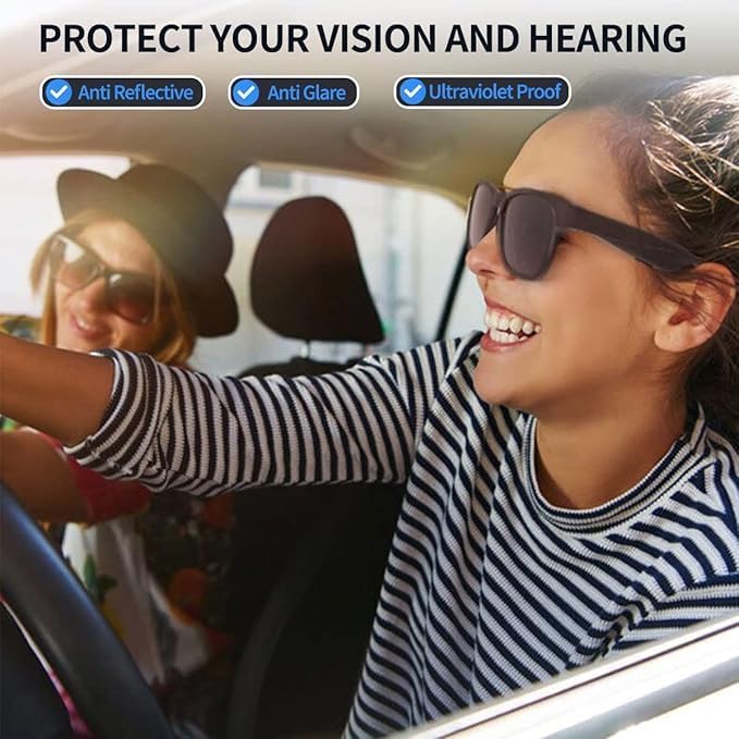 نظارات شمسية بلوتوث يونيسكس,نظارات ذكية لاسلكية نظارات صوتية بلوتوث مع ميكروفون, نظارات سماعات مفتوحة, التحكم الصوتي, نظارات رياضية في الهواء الطلق, حماية الأشعة فوق البنفسجية, استمع الموسيقى, المكالمات - Image 4