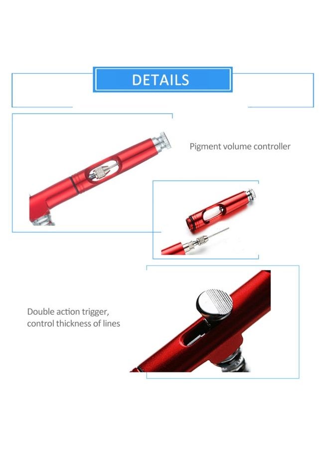 NIBEMINENT Portable Rechargeable USB Airbrush Kit Red 19.00X6.00X17.00cm  - Image 4
