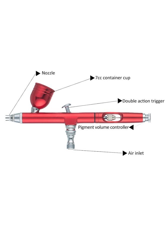 NIBEMINENT Portable Rechargeable USB Airbrush Kit Red 19.00X6.00X17.00cm  - Image 3