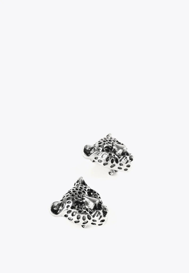 Lola Casademunt Leopard face earrings 0M3 U