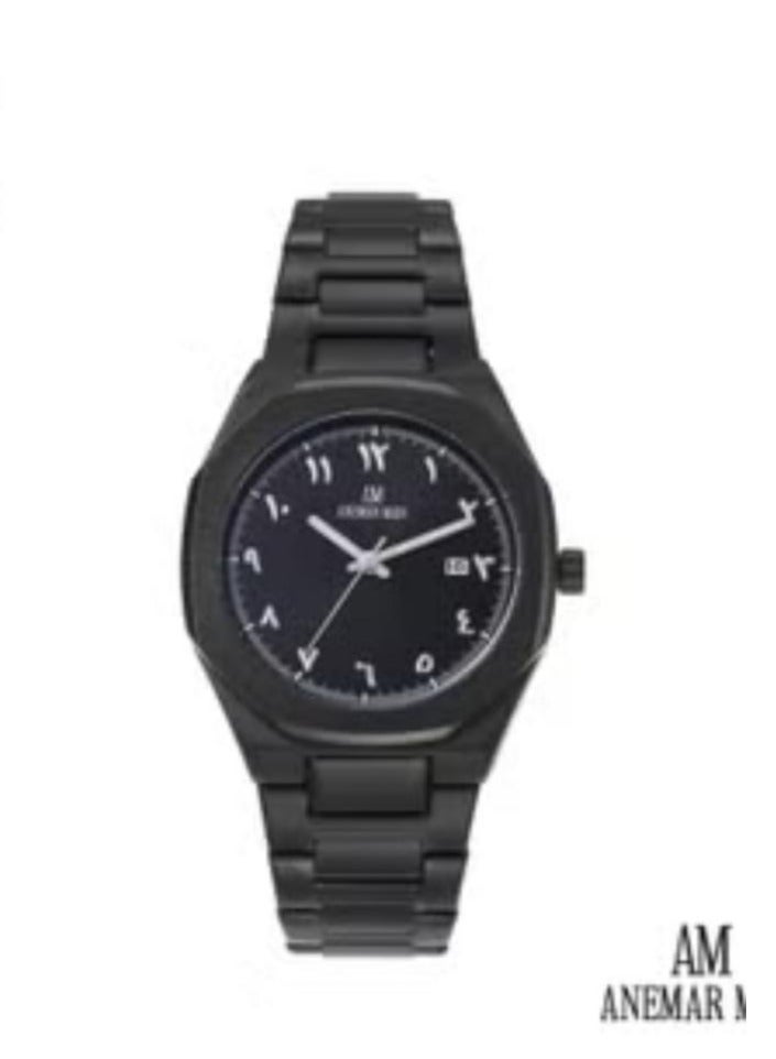 Anmer Man men's watches with Arabic numerals and a stainless steel clasp