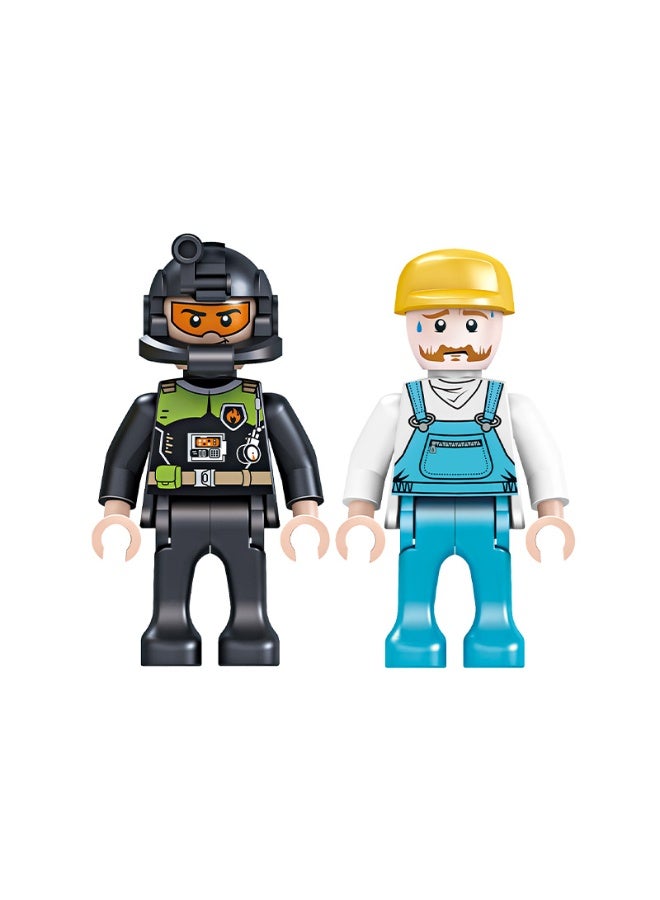 كوجو مجموعة إنقاذ بحري – قارب إطفاء ومنارة – لعبة بناء للأطفال – 411 قطعة - Image 3