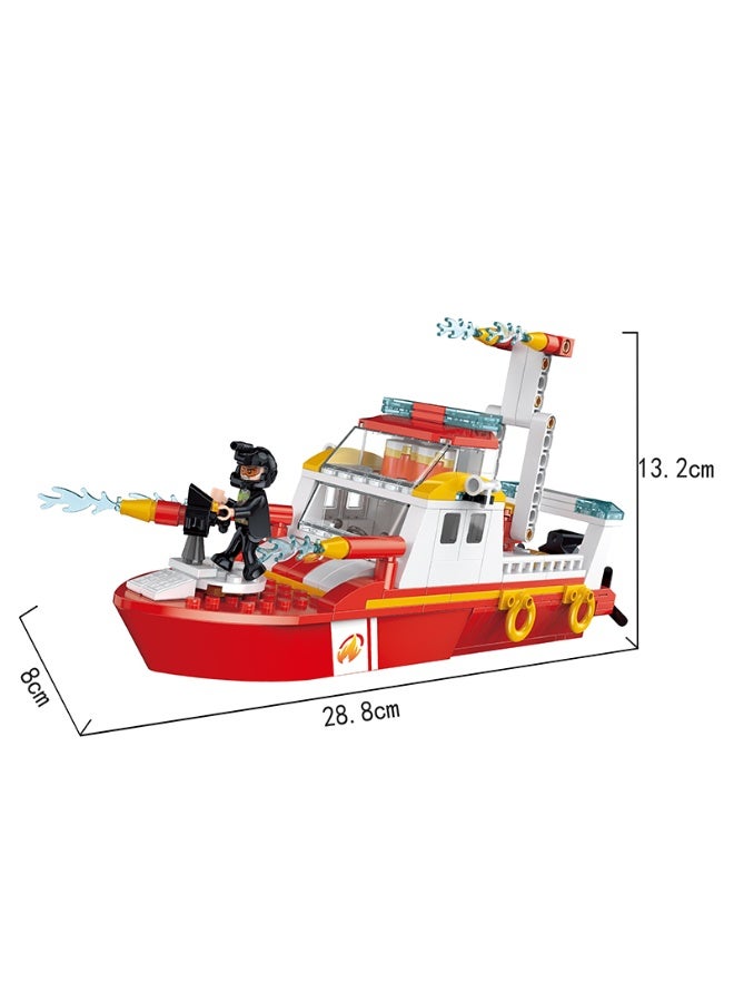 كوجو مجموعة إنقاذ بحري – قارب إطفاء ومنارة – لعبة بناء للأطفال – 411 قطعة - Image 4