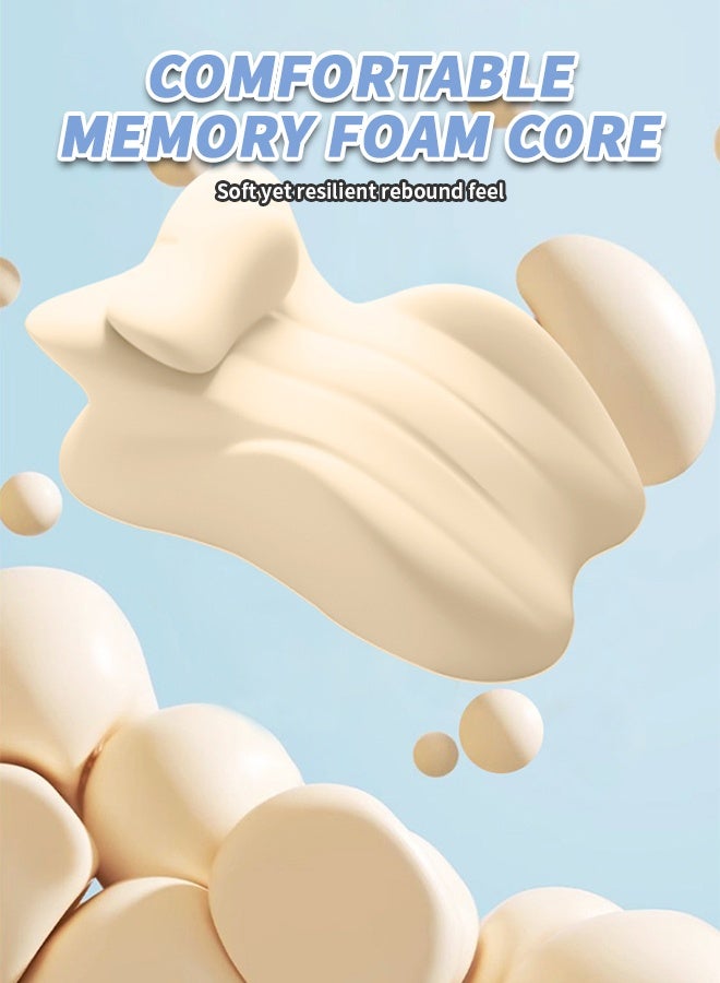 وسادة من إسفنج الذاكرة، وسادة لوضع الساق، وسادة مريحة لدعم أسفل الظهر والساق والرأس مع غطاء قابل للإزالة والغسل - Image 5