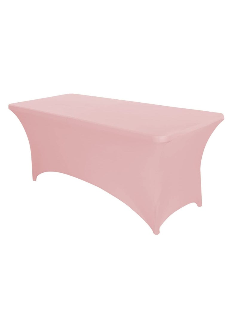 AMERTEER - Spandex Tablecloths 6FT Table Cover Rectangular Stretch Tight Fit Cover for Parties Trade Shows Weddings and Events - Image 1