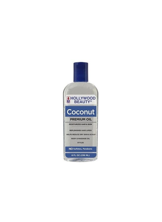 Hollywood Beauty Coconut Oil Moisturizes Hair & Skin 8 Ozpack Of 2  - Image 1