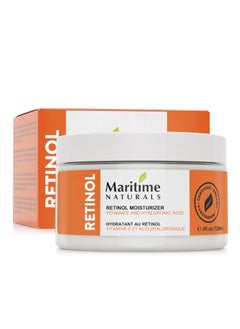 Maritime Naturals Retinol Moisturizer for face with Hyaluronic Acid  Organic Ingredients  Professional Results with Retinol Face Moisturizer  Day  Night Cream for Women  Men 120ml