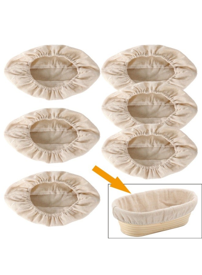 European Bag Fermentation Rattan Basket Cloth Cover Cloth Bag European Country Bread Forming Bread Basket Cloth Cover Cloth Bag Fermentation Cloth Cross-border-Specifications:White-Color:Round Cloth Cover 23*8cm1 - Image 3