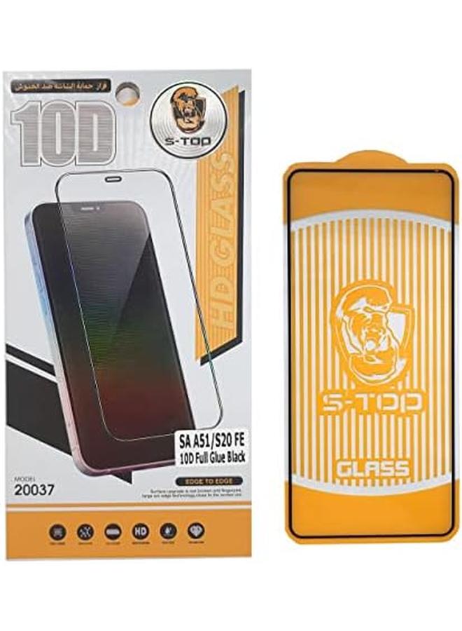 S-TOP Tilt 10 Tempered Glass Screen Protector Scratch Proof Fall Proof 9H Round Edge Ultra Clear Compatible With A51 - Image 3