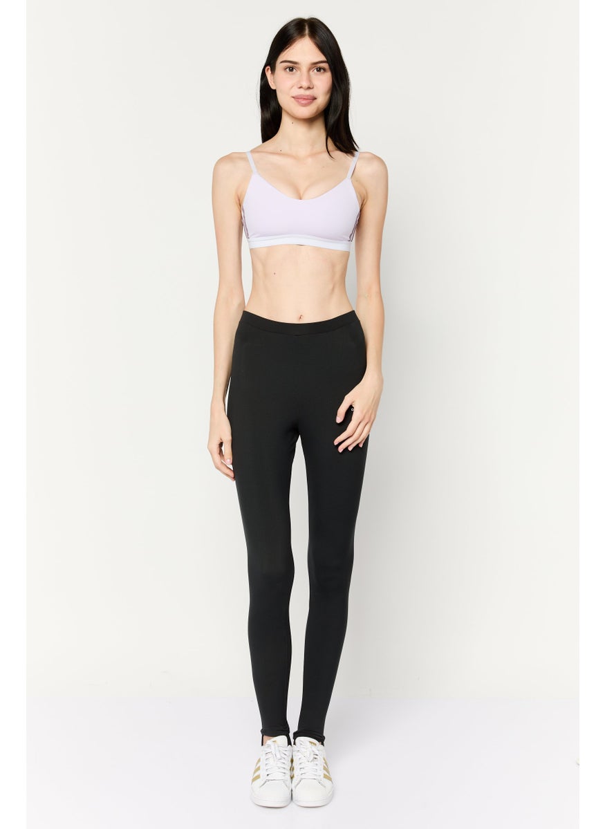 Adidas Women Brand Logo Padded Sports Bra, Lavender  - Image 2